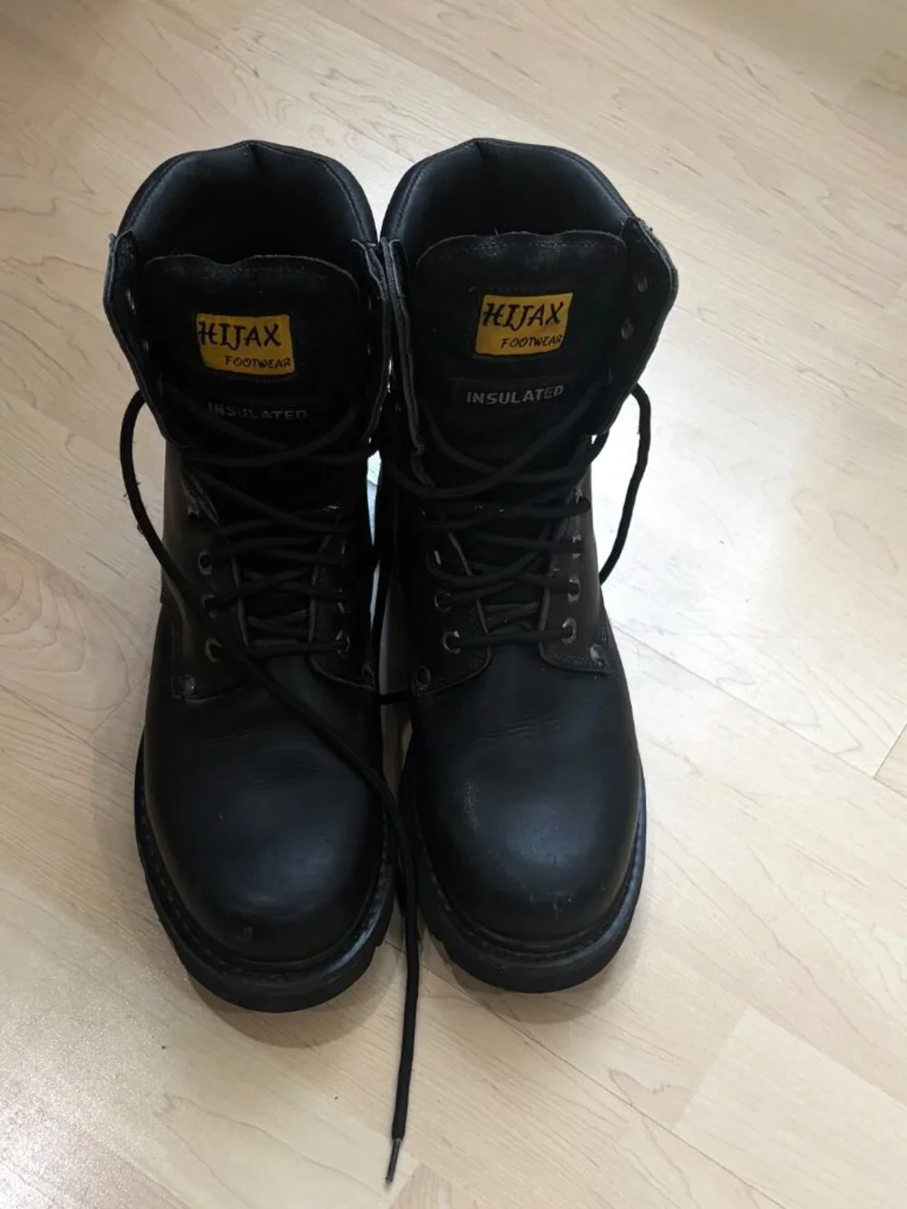 HIJAX Insulated Work Boots – Black Lace‑Up Heavy Duty